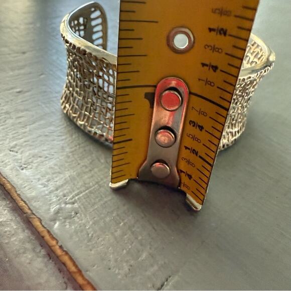 Silpada 925 Sterling Silver Woven Textured Cuff Bracelet - Picture 8 of 11